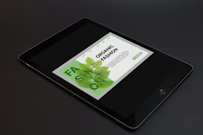 Landing Page for Organic Fashion Brand