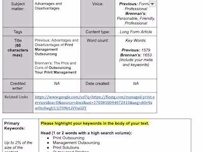 Content Edit/Re-write