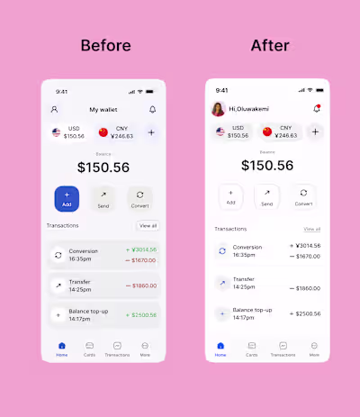 We recently worked on refining a wallet app interface, and h...