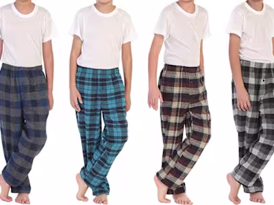 Boy’s Sleepwear, Flannel Pajama Pants with Elastic Waist