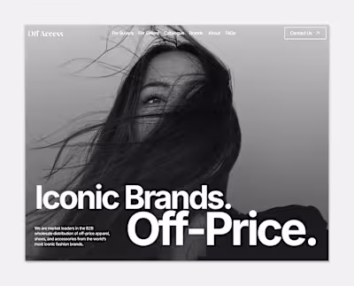 Off Access - Framer B2B Fashion Wholesale Website