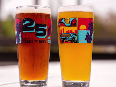 San Diego Brewer's Guild  25th Anniversary Glassware
