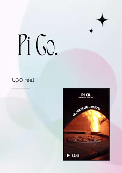 UGC IG reel for Pi Co.