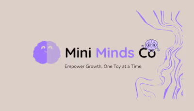 Business card design created for Mini Minds Co, a brand focu...