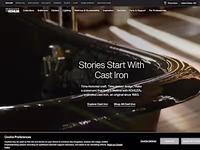 KOHLER 150th Anniversary Microsite Design