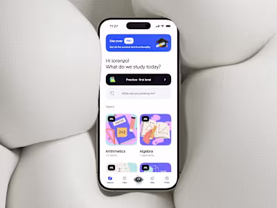 iMatematica / Learning App UX/UI Design