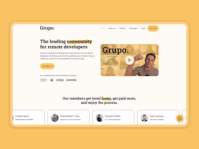 Grupo | UI/UX Design & Webflow Development