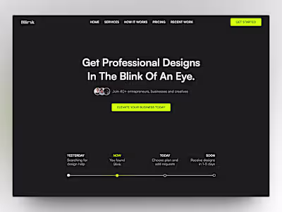 Design Agency Landing Page Website Built in Framer