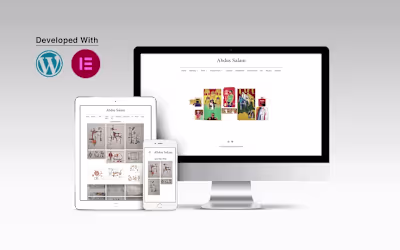 Artist Portfolio Using WordPress & Elementor