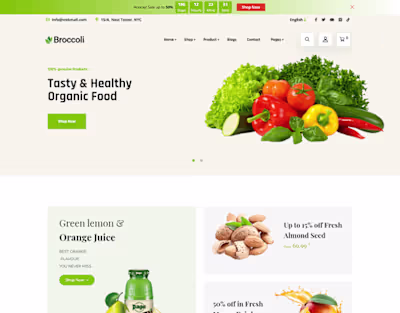 Shopify Organic Food Store :: Behance