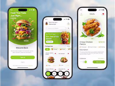 Food Delivery App Design – Modern UI/UX Design