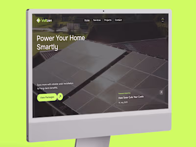 Voltzen - Solar Energy Website Template Design
