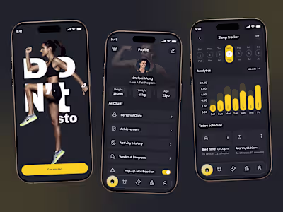 AI Fitness Tracker Mobile App UI/UX Design