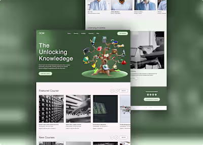 Education Platform Website Design on Behance