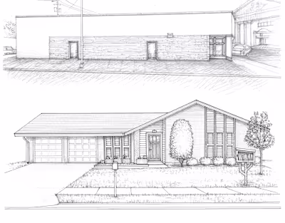 Architectural drawings b&w