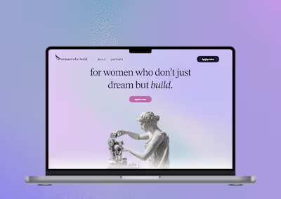 Brand Identity and Landing Page Design for Women Who Build