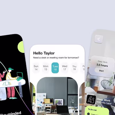 Co-Working App UI/UX Design