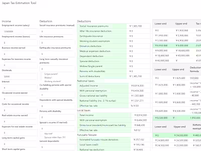 Japan Tax Estimator