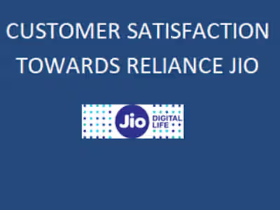 A STUDY ON CUSTOMER SATISFACTION TOWARDS RELIANCE JIO