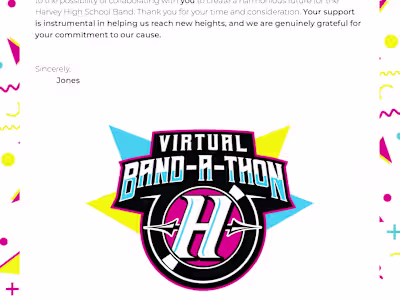 Marching Band Sponsorship Letter Design