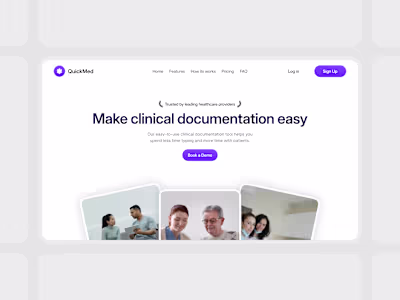 Quickmed Website - Framer Developement