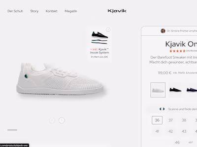 Shoe Shopify store for Kjavik