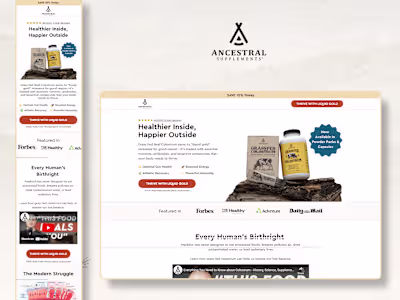 Ancestral | Replo Landing Page Development 