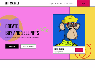 Neubrutalism NFT Market on Behance