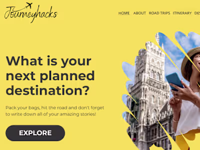 JourneyHacks Travel Website Concept