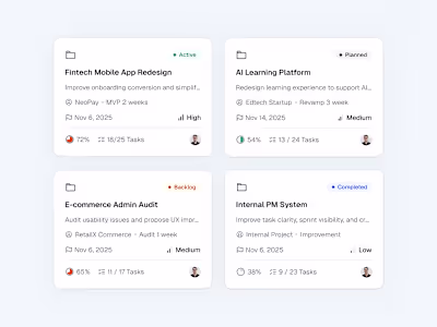 Project card components✨