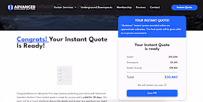 ASG — Instant Gutter Quote