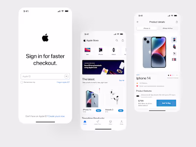 Apple Store - Concept UI UX mobile app design.