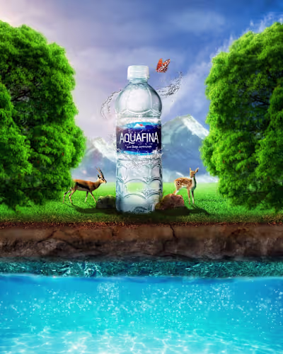 Aquafina water poster design