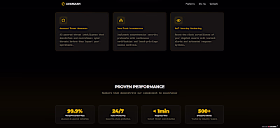 I designed a high-impact landing page for Guardian, a modern...