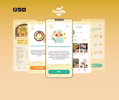UI/UX design for recipe app. Concept on Behance