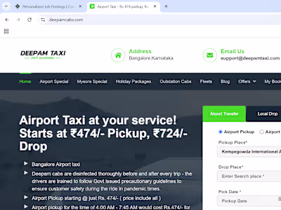 Deepamcabs - Airport Taxi service