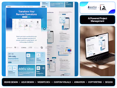 AI Workforce Management SaaS| Web Dev + UI Design + Illustration