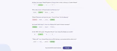 Quiz Website (React)