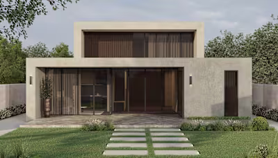Modern villa exterior | day & evening 3d renderings