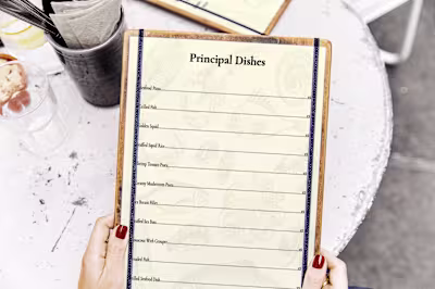 This menu design was created