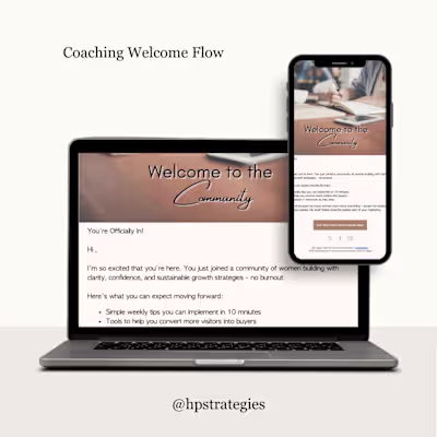 High-Converting Welcome Flow for Digital Marketing Agency