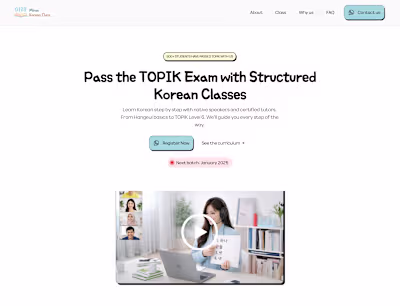 Mirae Korean Class 📚 https://miraekoreanclass.framer.website/