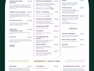 Menu Design