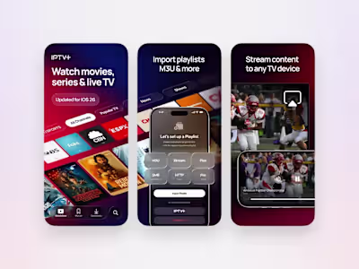 Streaming App Screenshots