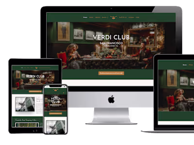Verdi Club - event venue website