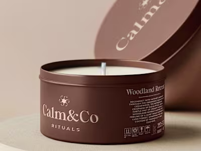 Calm & Co Candle and Aromatherapy Brand Identity Design Concept