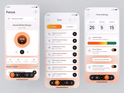 Modern Mobile App UI Design