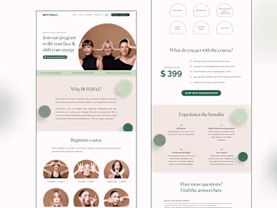 Brand and web design for Yoga studio