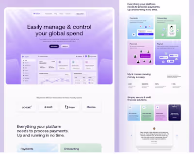 Introducing Mynt, a modern fintech SaaS landing page concept...