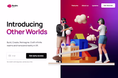 Web3 Waiting List Landing Page + Email Design